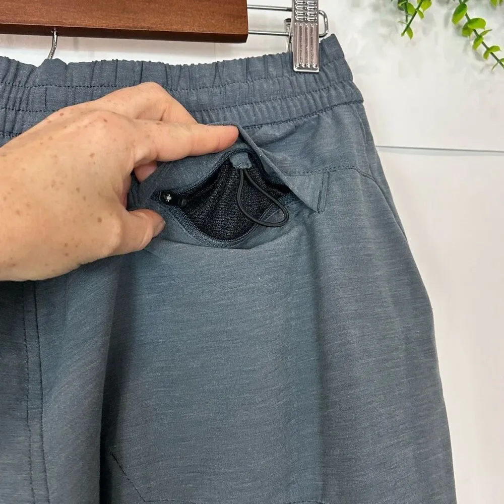 Prana Joggers Pants Large Men’s West Edge Stretch Blue Gray Organic Cotton Blend